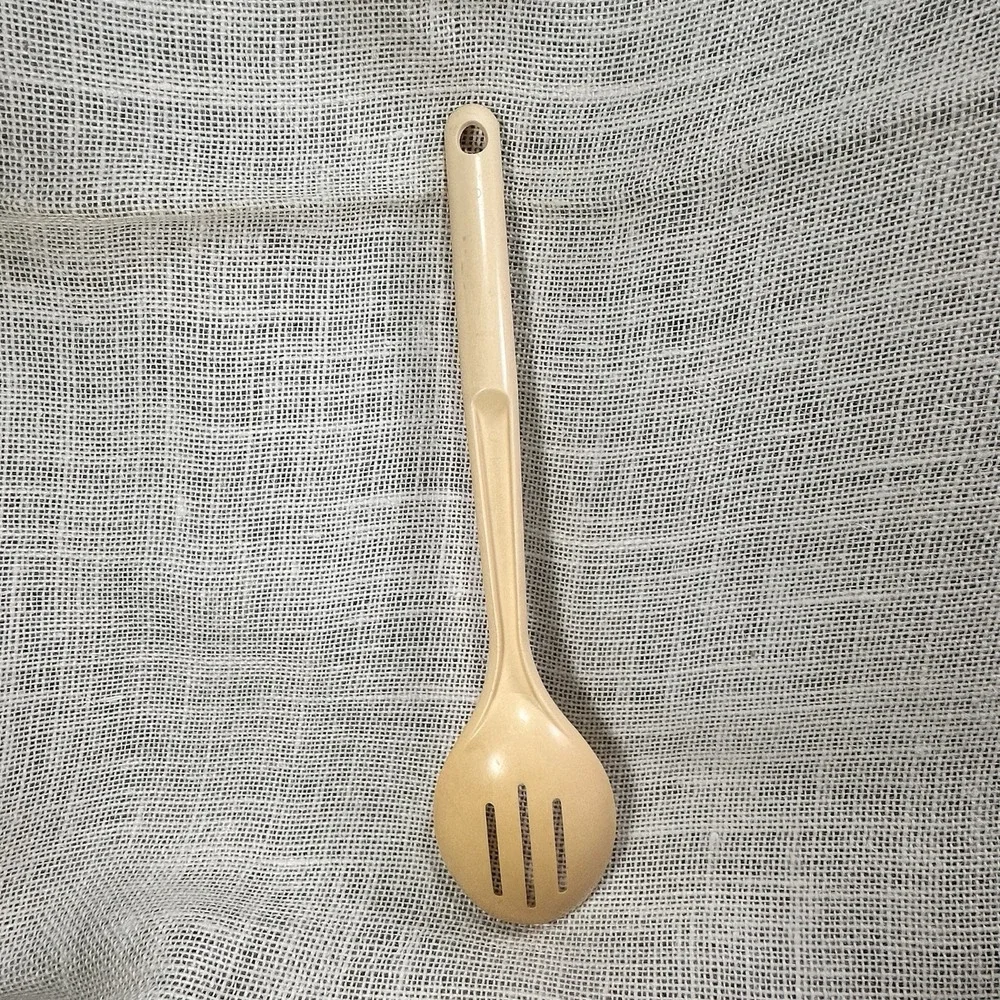 Tupperware E Series Slotted Spoon #1815 Yellow 12